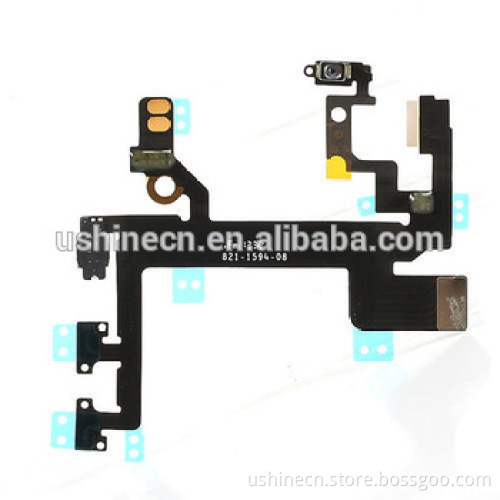 New Power On Off Mute Volume Button Switch Flex Cable Repair for iPhone 5S